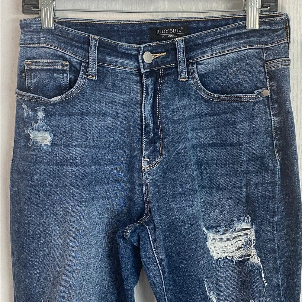 Judy Blue Distressed Cecelia High Rise‎ Boyfriend Jeans